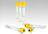 Вакутейнер с гелем активатором 5 мл, 13х100мм с желтой крышкой