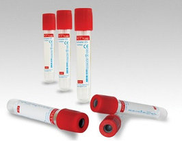 Вакутейнер пластмассовый, без наполнителя, 5мл,6мл (с красной крышкой)