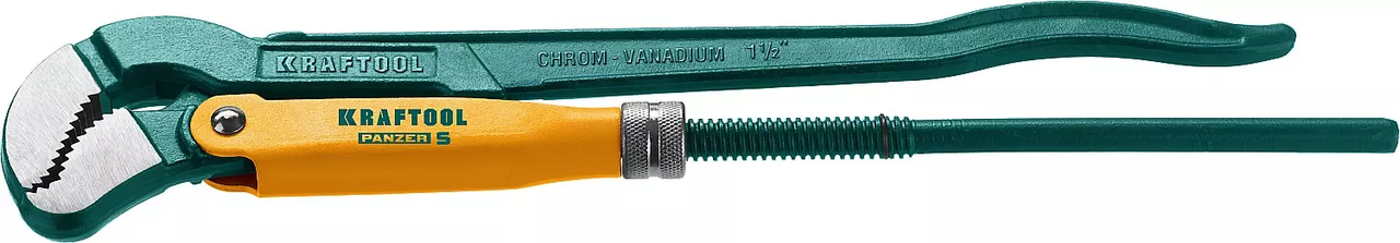 Ключ трубный KRAFTOOL, PANZER-S, №2, изогнутые губки (2733-15_z02)