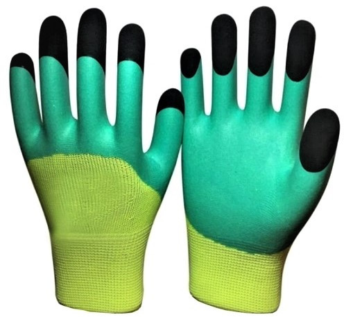 Нейлоновые рабочие перчатки с двойным латексным покрытием (наготки). - фото 1 - id-p87875675