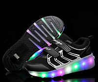 Роликовые кроссовки со светящейся подошвой