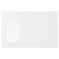 SINDVIK СИНДВИК Стеклянная дверь, белый/прозрачное стекло, 60x38 см 303.843.70 SINDVIK СИНДВИК Стеклянная дверь, белый/прозрачное стекло, 60x38 см