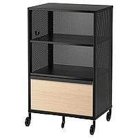 BEKANT БЕКАНТ Модуль на колесах, сетка черный, 61x101 см 292.825.46 BEKANT БЕКАНТ Модуль на колесах, сетка черный, 61x101 см