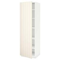 METOD МЕТОД Высок шкаф с полками, белый/Хитарп белый с оттенком, 60x60x200 см