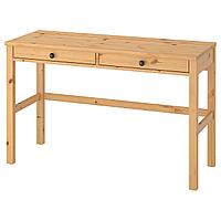 HEMNES ХЕМНЭС Стол с 2 ящиками, светло-коричневый, 120x47 см