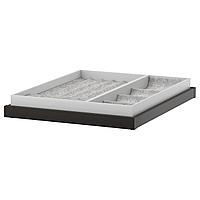 KOMPLEMENT КОМПЛИМЕНТ Выдвижная полка+вставка, черно-коричневый, 50x58 см