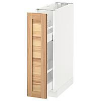 METOD МЕТОД Напол шкаф/выдв внутр элем, белый/Торхэмн ясень, 20x60 см