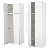 OPPHUS ОПХУС Гардероб, белый/Фоннес белый, 195-220x57x241 см 792.401.44 OPPHUS ОПХУС Гардероб, белый/Фоннес белый, 195-220x57x241 см