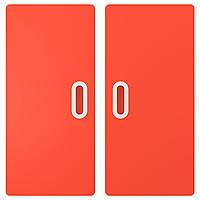 FRITIDS ФРИТИДС Дверь, красный, 60x64 см 2 шт