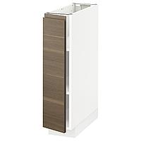 METOD МЕТОД Напольный шкаф с полками, белый/Воксторп грецкий орех, 20x60 см