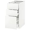 METOD МЕТОД / MAXIMERA МАКСИМЕРА Напольный шкаф с 3 ящиками, белый/Хэггеби белый, 40x60 см