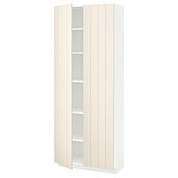 METOD МЕТОД Высок шкаф с полками, белый/Хитарп белый с оттенком, 80x37x200 см