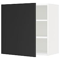 METOD МЕТОД Шкаф навесной с полкой, белый/Юдевалла антрацит, 60x60 см