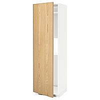METOD МЕТОД Выс шкаф д/холод или мороз, с дверц, белый/Экестад дуб, 60x60x200 см