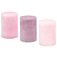 LUGGA ЛУГГА Формовая свеча, ароматическая, Цветение розовый, 10 см