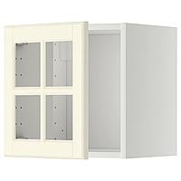 METOD МЕТОД Навесной шкаф со стеклянной дверью, белый/Будбин белый с оттенком, 40x40 см