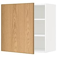 METOD МЕТОД Шкаф навесной с полкой, белый/Экестад дуб, 60x60 см