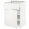 METOD МЕТОД / MAXIMERA МАКСИМЕРА Напольный шкаф с ящиком/дверью, белый/Хэггеби белый, 60x60 см