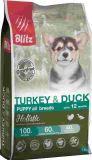 BLITZ Holistic PUPPY 500г ИНДЕЙКА и УТКА беззерновой корм для щенков всех пород TURKEY & DUCK