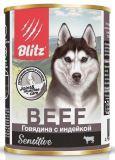 BLITZ BEEF 400г (Говядина с индейкой) – влажный корм для собак