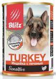 BLITZ TURKEY 400г (Индейка с печенью) – влажный корм для собак