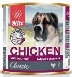 BLITZ CHIKEN with oatmeal 750г (Курица с овсянкой) – влажный корм для собак