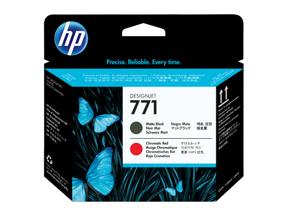 HP CE017A Печатающая головка черный матовый и хроматический красный HP 771 для Designjet Z6200/Z6800