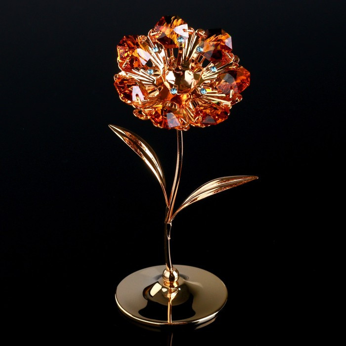 Сувенир с кристаллами Swarovski "Подсолнух" 13,2х7,4 см