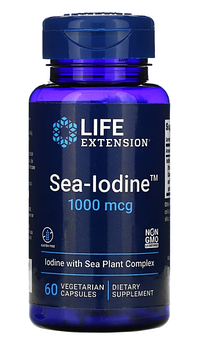 Life Extension, Sea-Iodine, 1000 мкг, 60 вегетарианских капсул