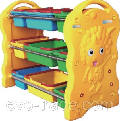 Детская пластиковая этажерка для игрушек QIANGCHI