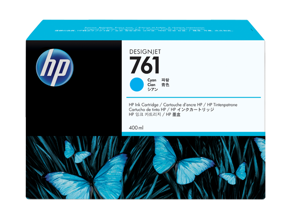 HP CM994A Картридж голубой HP 761 для Designjet T7100, 400 ml