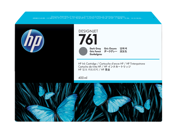 HP CM996A Картридж темно-серый HP 761 для Designjet T7100, 400 ml