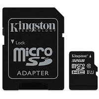 Карта памяти microSDHC 32GB Kingston, Class 10