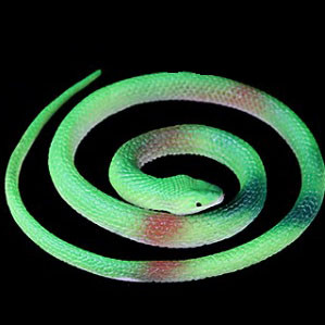 Резиновая змея игрушка антистресс зеленая - фото 7 - id-p87953360