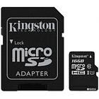 Карта памяти microSD 16GB Class 10 Kingston с SD адаптером