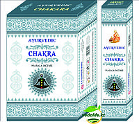 Натуральные Масала-Благовония "Чакра" (Masala Incense Chakra AYURVEDIC), 15 палочек.