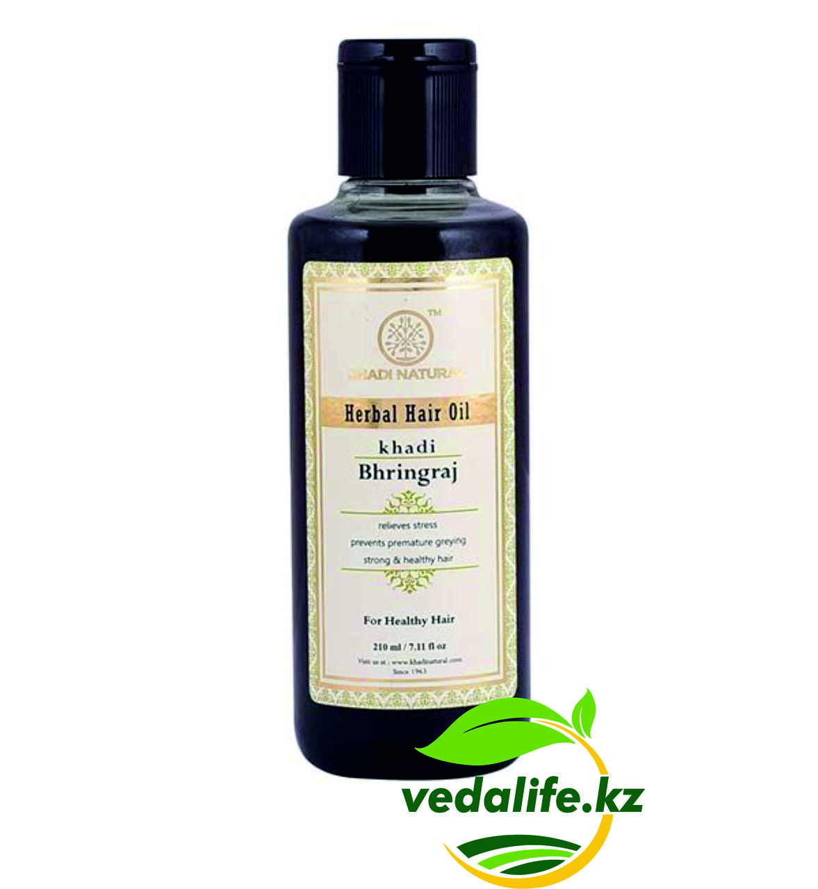 Масло для волос Бринградж (Herbal Hair Oil Bhringraj KHADI), 210 мл. - фото 1 - id-p87295734