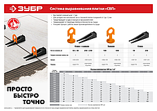 Комплект системы выравнивания плитки ЗУБР для работы с плиткой от 3 до 12 мм (3384-H50), фото 3