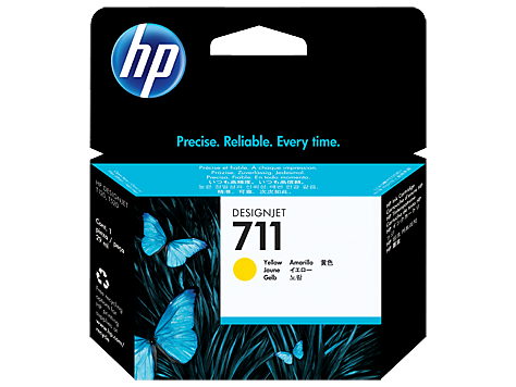 HP CZ132A Картридж струйный желтый HP 711 для Designjet T120/T520 ePrinter, 29 ml