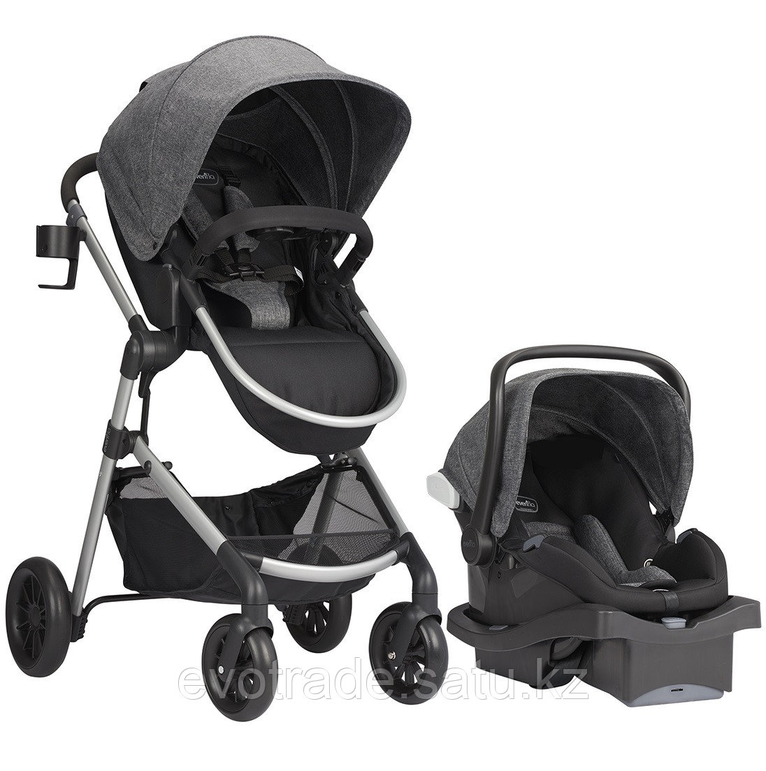 Коляска Evenflo 🇺🇸 Travel System Pivot Aspen Sky