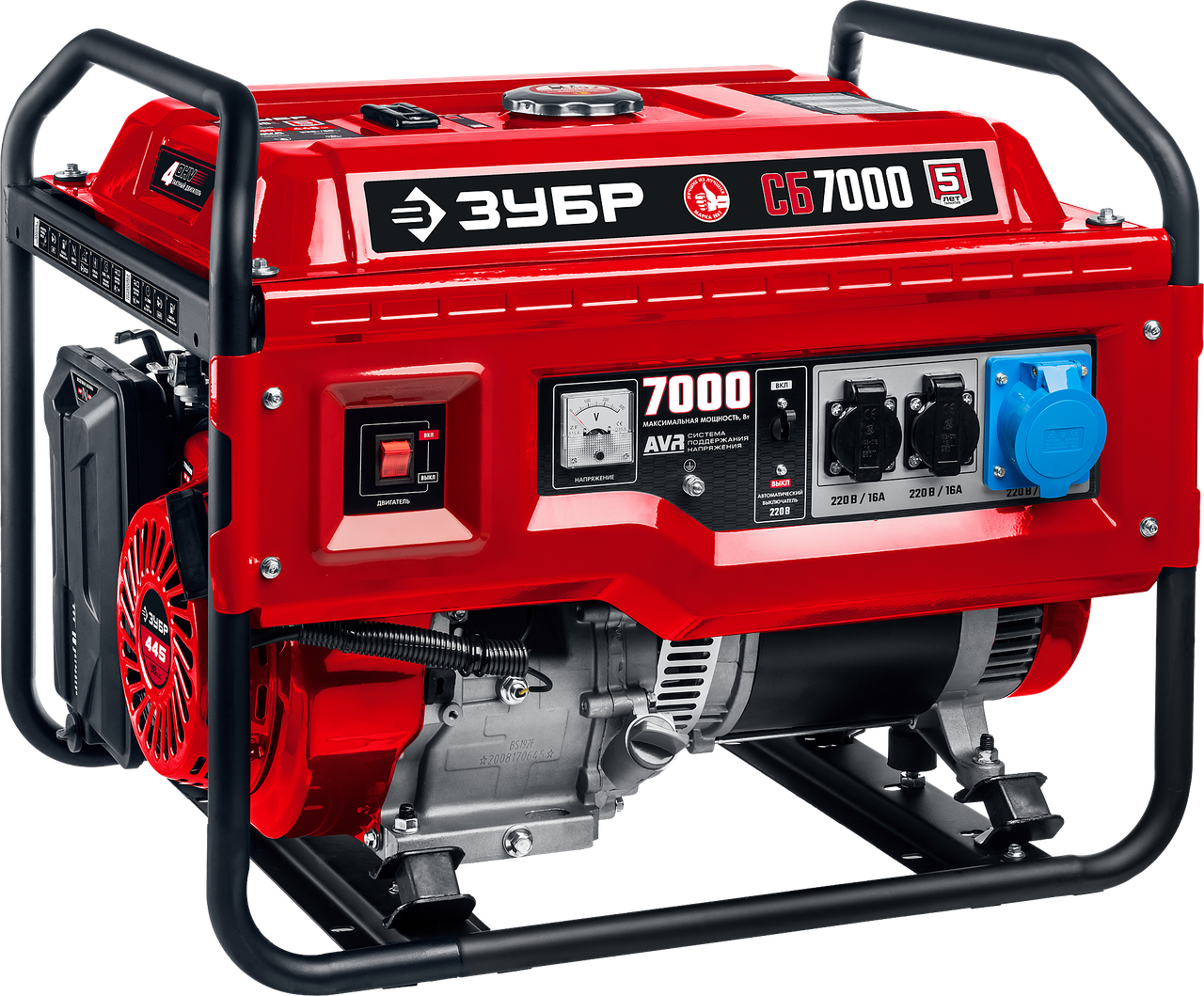 Бензиновый генератор ЗУБР, 7 кВт, серия "Мастер" (СБ-7000)