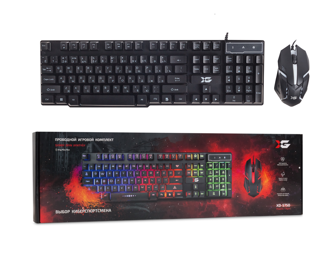 X-Game XD-575OUB пернетақта + тінтуір жинағы - фото 1 - id-p87961703