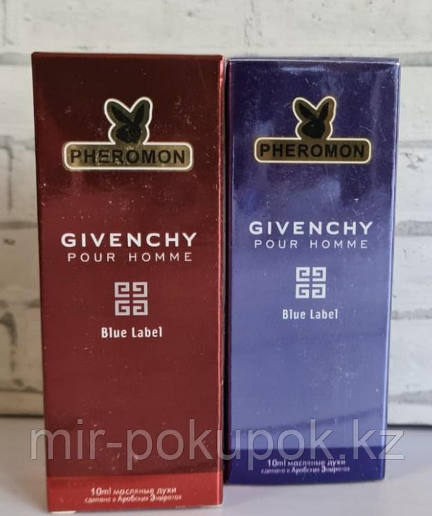 Масляные духи с феромонами для мужчин , Givenchy pour Homme Blue Label 10 мл.