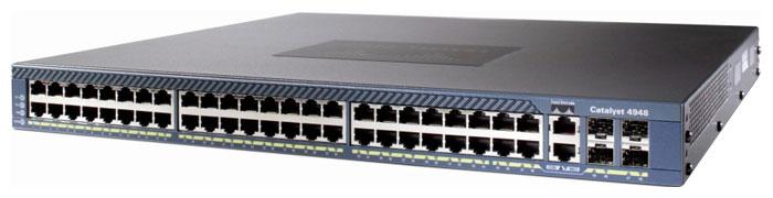 Коммутатор Cisco Catalyst, 48 x GE, 4 x SFP, без БП [WS-C4948]