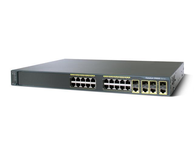 Коммутатор Cisco Catalyst, 24 x GE, 4 x GE/SFP, LAN Base [WS-C2960G-24TC-L]