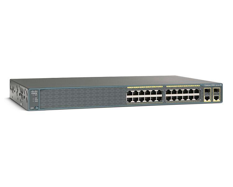 Коммутатор Cisco Catalyst, 24 x FE, 2 GE/SFP, LAN Lite [WS-C2960-24TC-S]