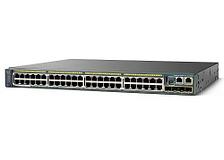 Коммутатор Cisco Catalyst, 48 x GE (PoE), 2 x SFP+, LAN Base [WS-C2960RX-48LPD-L]