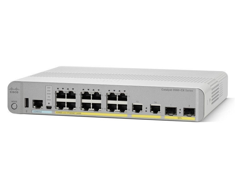 Коммутатор Cisco Catalyst, 12 x GE, 2 x GE, 2 x SFP, IP Base [WS-C3560CX-12TC-S]