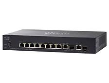 Коммутатор Cisco 350, 8x10/100Mb, 2 комбо-порта GE [SF352-08-K9-EU]