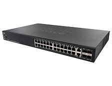 Коммутатор Cisco 550X, 24-10/100Mb, 2xSFP+, 2 комбо-порта 10GE [SF550X-24-K9-EU]